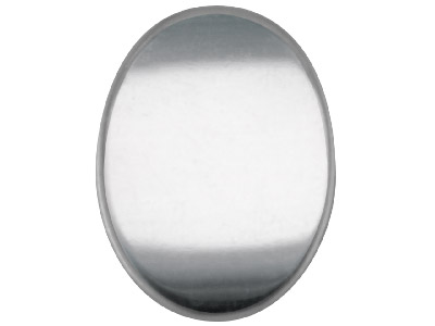 Base De Plata De Ley Kc8211, 1,00 Mm, Base Ovalada Totalmente Recocida, 20,4 MM X 15,3 Mm, 100 Plata Reciclada