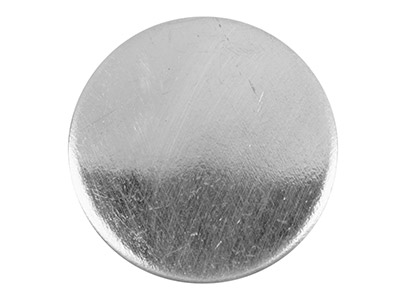 Flan Redondo En Blanco 25 X 1 mm, Plata Fina Semidura - Imagen Estandar - 1