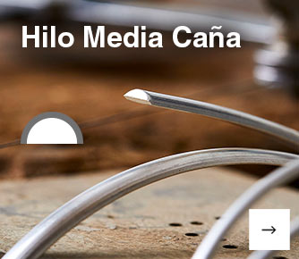 Hilo de media caña de plata