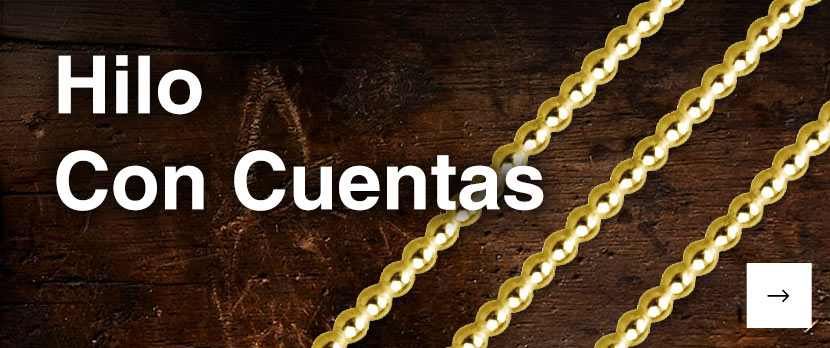 Hilo de oro con cuentas